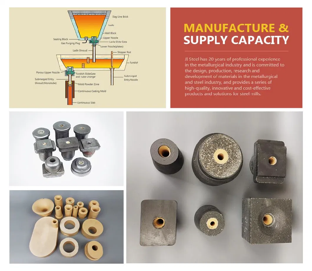 Jisteel Tundish Zirconia Metering Nozzles for Continuous Casting Process